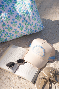 Beachside Book Club - Tan Canvas Trucker Hat