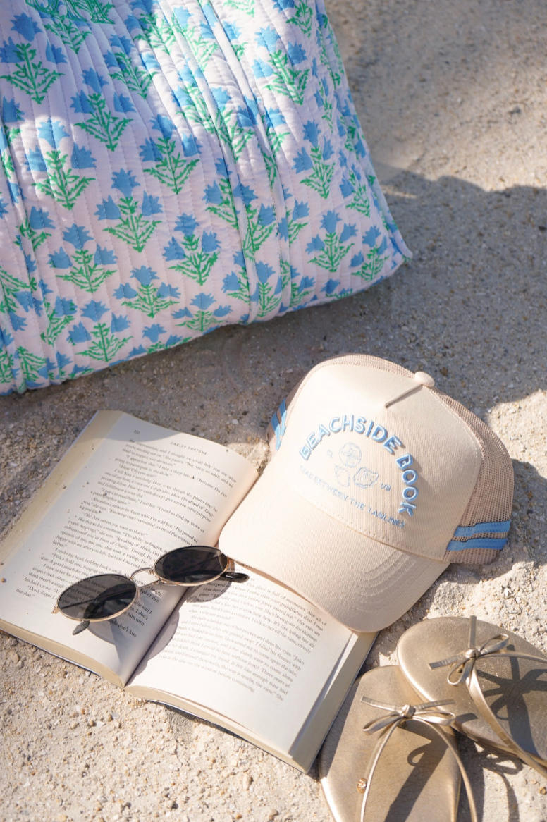 Beachside Book Club - Tan Canvas Trucker Hat