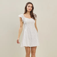 Floral Lace Mini Dress