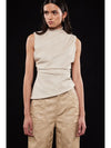 Distressed Asymmetrical Leather Top