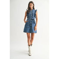 Stylish Denim Button-Down Dress