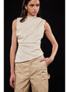 Distressed Asymmetrical Leather Top