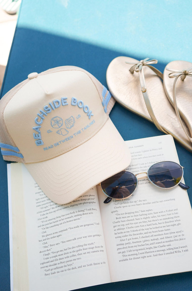 Beachside Book Club - Tan Canvas Trucker Hat