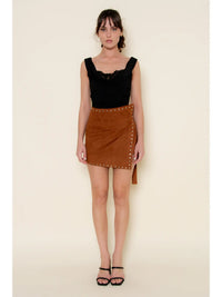 Lace Bra Cowl Top