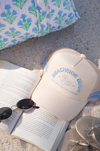 Beachside Book Club - Tan Canvas Trucker Hat