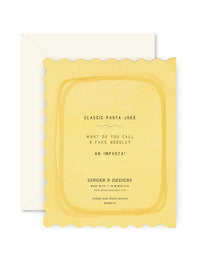 Pasta Al Dente folded Greeting Card