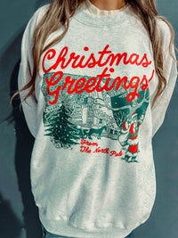 Christmas Greetings! North Pole Boxy Cotton Sweatshirt
