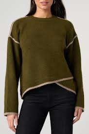 Long Sleeve Sweater W/ Tulip Hem