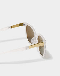 Savannah Sunglasses- White Marble