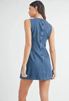 Sleeveless Denim Mini Dress