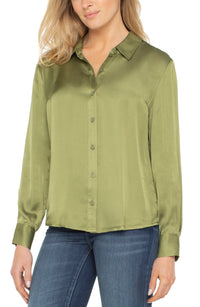 Button Up Front Woven Shirt