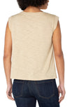 Sleeveless Woven Knit Top